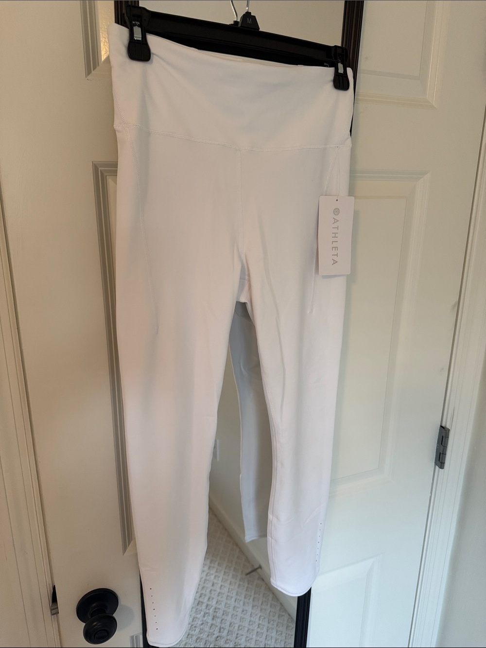 NWT Athleta White High-Waist Performance Leggings